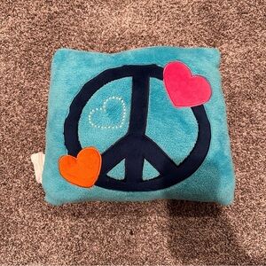 Justice Blue Peace Sign Pillow